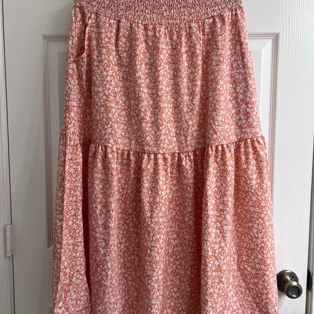 Orange floral skirt - Picture 4 of 5